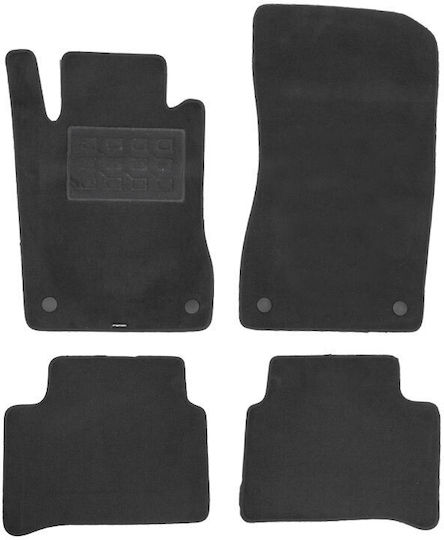 Cik Set of Front and Rear Mats 4pcs for Mercedes-Benz E Class 2002-2009 Black / Gray