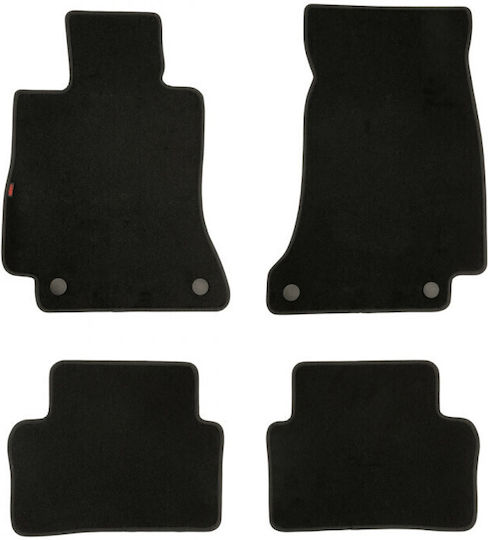 Cik Set of Front and Rear Mats 4pcs for Mercedes-Benz Viano 2003-2014 Black