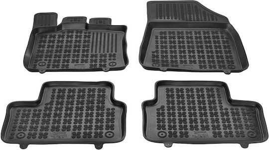 Rezaw Plast Set of Front and Rear Mats 4pcs Tray Type for Renault Captur 2019+ Black