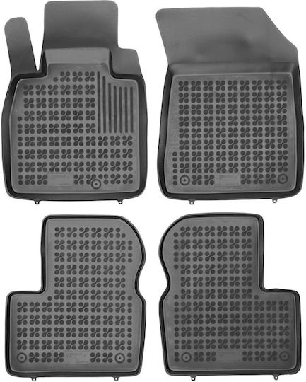 Rezaw Plast Set of Front and Rear Mats 4pcs Tray Type for Nissan Micra 2010-2016 Black