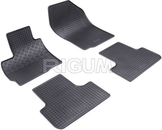 Rigum Σετ Μπροστινά και Πίσω Πατάκια 4τμχ για Mitsubishi Asx Citroen C4 Aircross 2010 2023 Μαύρα
