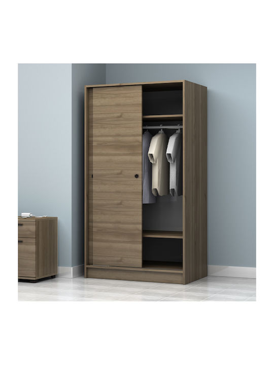 Doppeltür Kleiderschrank Schieben Regio Walnut 100x60x181cm