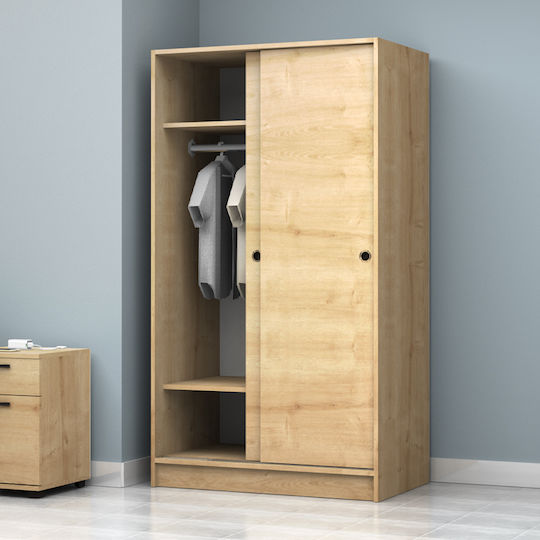 Двойна врата Гардероб Плъзгащи се Regio Natural Beech 100x60x181см