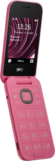HMD 2660 Flip Dual SIM Mobile with Large Buttons Pink