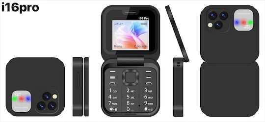 i16 Pro Dual SIM Mobile with Buttons (English Menu) Blue
