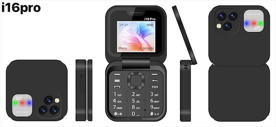 i16 Pro Dual SIM Mobile with Buttons (English Menu) Blue