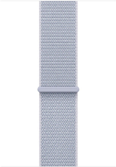 Apple Watch SE 2024 Aluminium 44mm Αδιάβροχο με Παλμογράφο (Silver με Blue Cloud Sport Loop)