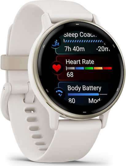 Garmin Vivoactive 5 Aluminium 42mm Waterproof Smartwatch with Heart Rate Monitor (Ivory)