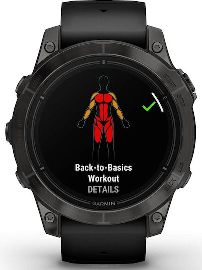 Garmin Epix Pro (Gen 2) Sapphire Edition Titanium 47mm Waterproof Smartwatch with Heart Rate Monitor (Carbon Grey DLC Titanium with Black Band)