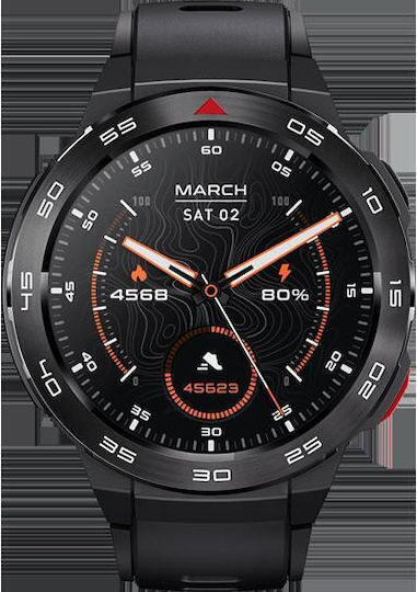 Mibro GS Pro Stainless Steel 46mm Waterproof Smartwatch with Heart Rate Monitor (Black)