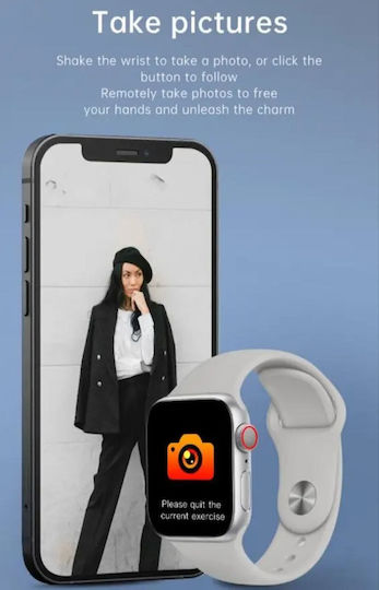 XO M50 Aluminium 44mm Smartwatch με Παλμογράφο (Μαύρο)