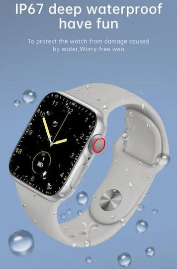 XO M50 Aluminium 44mm Smartwatch με Παλμογράφο (Μαύρο)