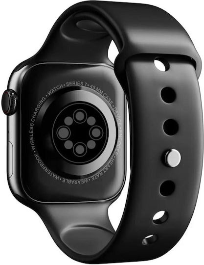 XO M50 Aluminium 44mm Smartwatch με Παλμογράφο (Μαύρο)