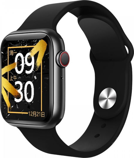 T55 Pro Max Aluminium Smartwatch with Heart Rate Monitor (Black)