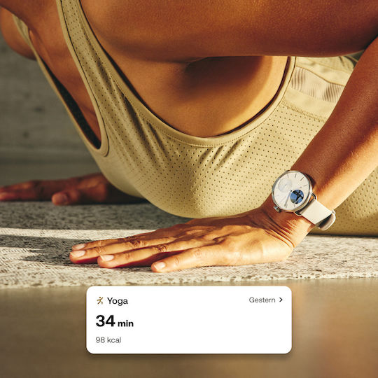 Withings ScanWatch 2 Stainless Steel 38mm Waterproof with Heart Rate Monitor (Pearl White)