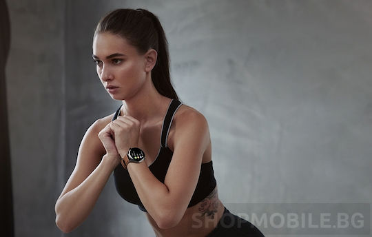 Mibro Watch Lite 2 με Παλμογράφο (Brown Leather & Black Silicone Strap)