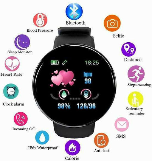 D18 Smartwatch with Heart Rate Monitor (Green)
