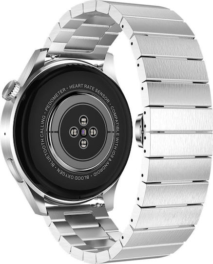 Forever Grand 2 SW-710 Smartwatch mit Pulsmesser (Silber)