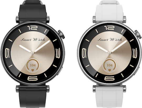 XO GT4 mini Smartwatch with Heart Rate Monitor (Silver)