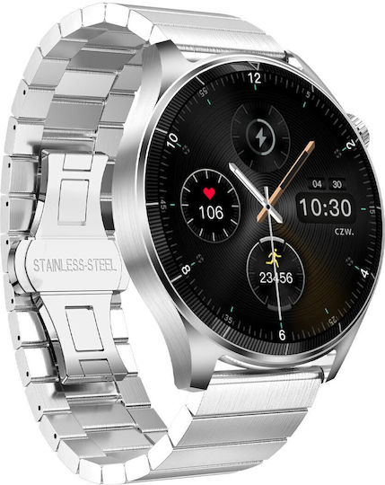 Forever Grand 2 SW-710 Smartwatch mit Pulsmesser (Silber)