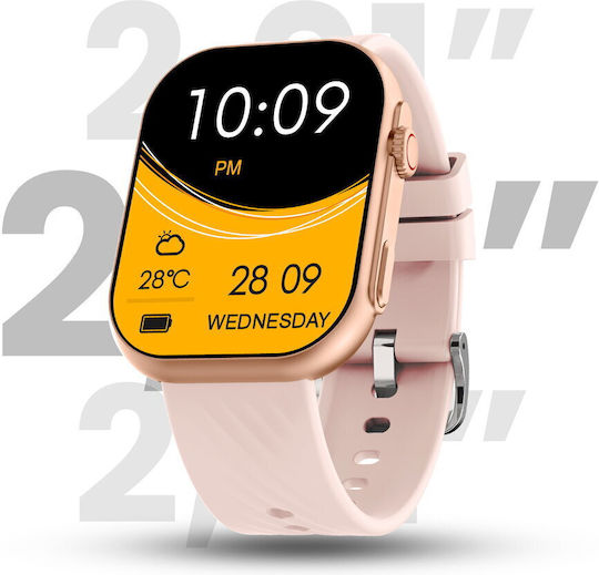 Manta Revo Smartwatch με Παλμογράφο (Ροζ)