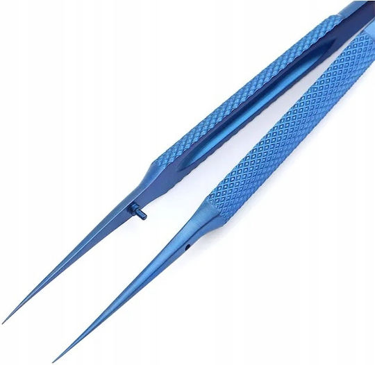 Precise Titanium Straight Tweezers Bt-11 Blue