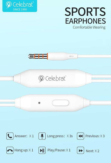 Celebrat G7 In-ear Handsfree με Βύσμα 3.5mm Μαύρο