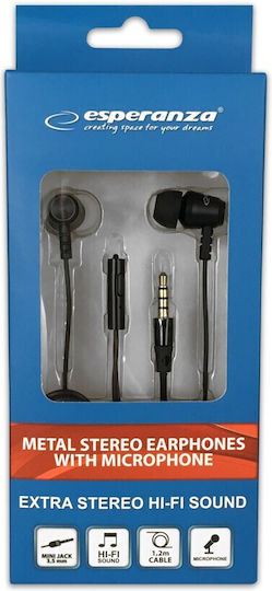 Esperanza EH205K In-ear Handsfree Headphones with Connector 3.5mm Black