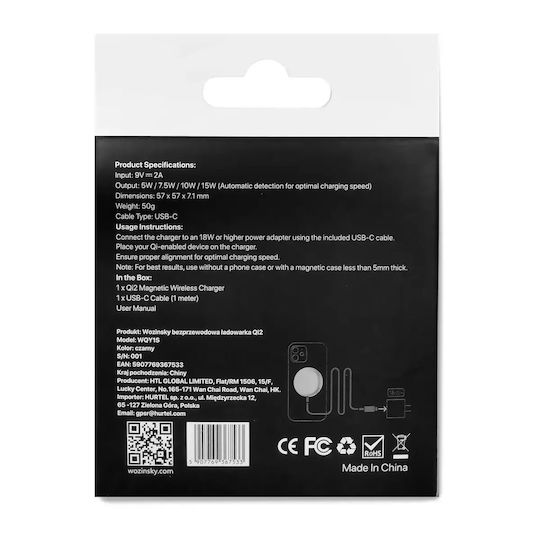 Wozinsky Wireless Charger Qi2 15W Blacks