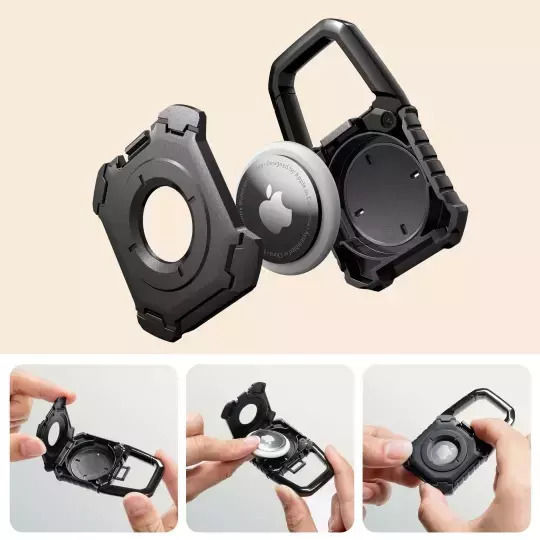 Tech-Protect Kevlar Θήκη για AirTag σε Μαύρο χρώμα