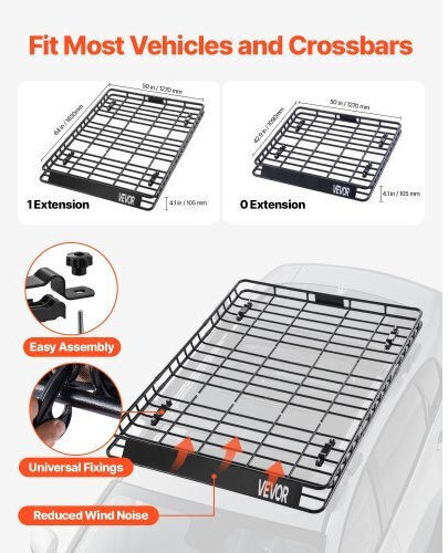 Vevor Steel Car Roof Rack 162.56x127cm