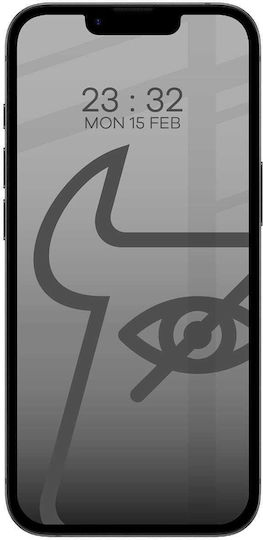 Bizon Blueo Tempered Glass Black Compatible with iPhone 17e 16e 14 13 13 Pro Xiaomi 13 Pro