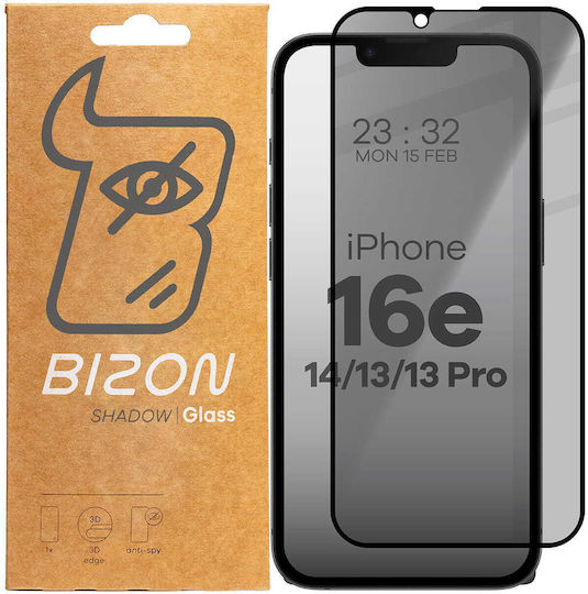 Bizon Blueo Tempered Glass Black Compatible with iPhone 17e 16e 14 13 13 Pro Xiaomi 13 Pro