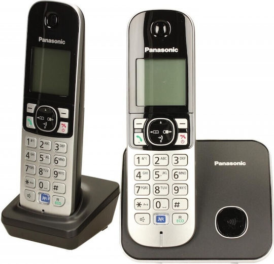 Panasonic KX-TG6812PDB Ασύρματο Τηλέφωνο Duo Μαύρο