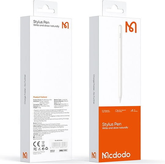 Mcdodo Digital Touch Pen für iPad in Weiß Farbe PN-8920