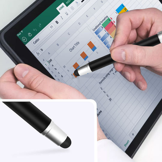 4Smarts 2in1 Touch Pen in Schwarz Farbe 4S466003