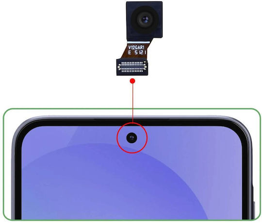 Γνήσια Μπροστινή Κάμερα Samsung Galaxy A36 5g 12mp Gh96-18971a