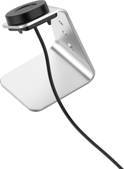 Magnetic Charger / Holder Αλουμινίου Ασημί (Huawei Watch GT / GT2)