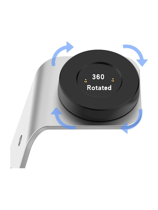 Magnetic Charger / Holder Алуминий Стойка Сребрист (Huawei Watch GT / GT2 - Часовник Huawei GT / GT2)