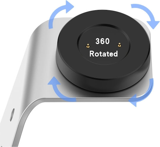 Magnetic Charger / Holder Αλουμινίου Ασημί (Huawei Watch GT / GT2)