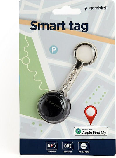 Gembird Smart Tag Apple Find My Μαύρο