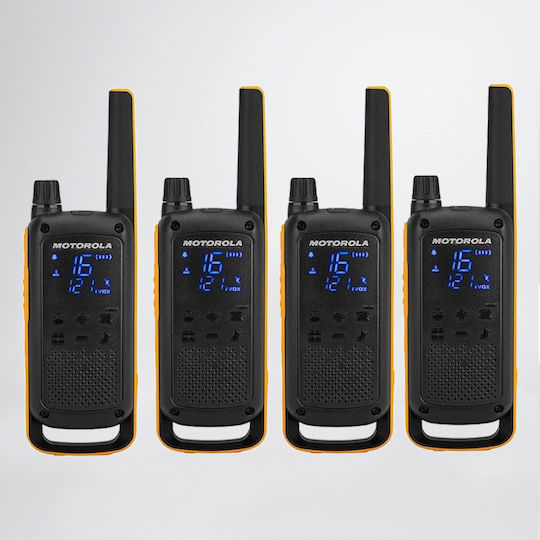 Motorola Talkabout T82 Extreme Funkgerät PMR mit Monochromdisplay Set 4Stück