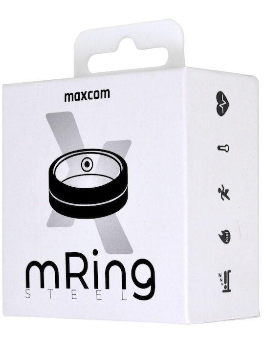 MaxCom mRing MR100 21.7mm Waterproof with Heart Rate Monitor Black
