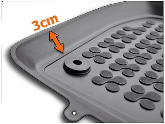 Rezaw Plast Set of Front and Rear Mats 4pcs Tray Type for Nissan Juke 2019+ Black