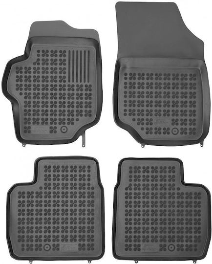 Rezaw Plast Set of Front and Rear Mats 4pcs Tray Type for Peugeot 301 Citroen C-Elysee 2012+ Black