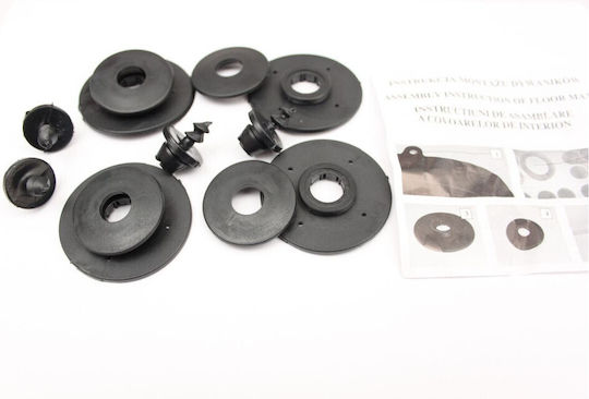 Rezaw Plast Set of Front and Rear Mats 4pcs Tray Type for Volvo S60 / V60 / XC 60 2008+ Black