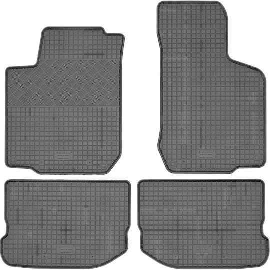 Rigum Set of Front and Rear Mats 4pcs for Skoda Octavia 1997-2003 Black