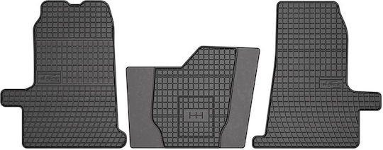 Frogum Set of Front and Rear Mats 3pcs for Ford Transit 2000-2014 Black