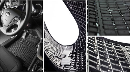 Frogum Set of Front and Rear Mats 2pcs for Ford Transit Connect 2013+ Black