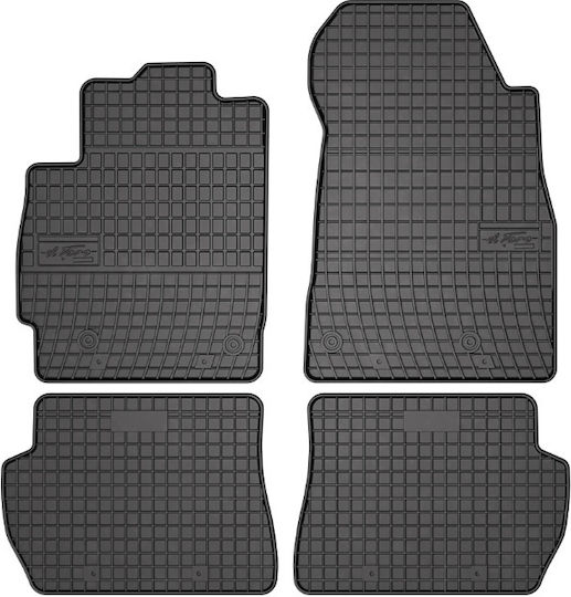 Frogum Set of Front and Rear Mats 4pcs for Mazda 2 2007-2014 Black